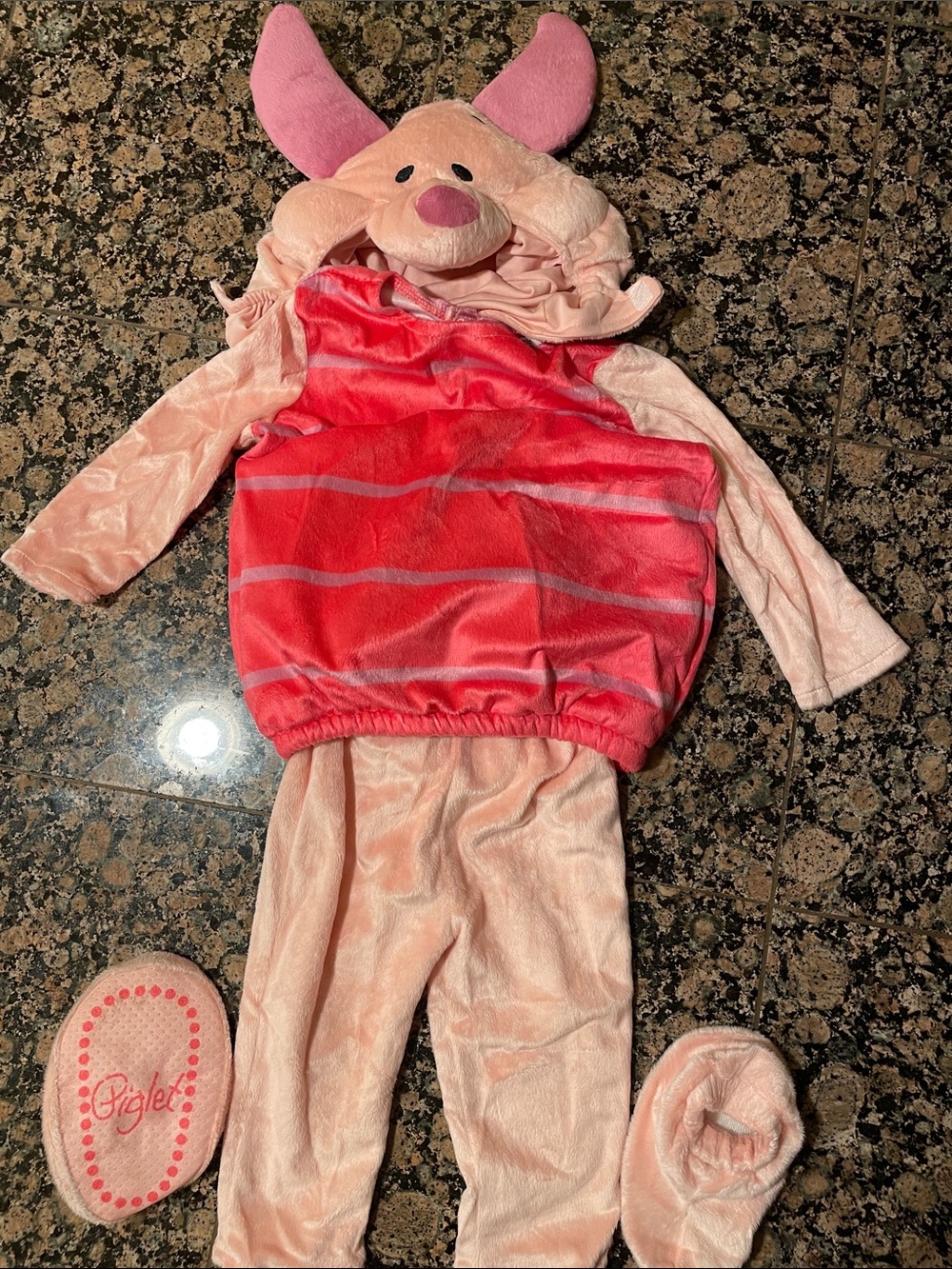 Disney Winnie the Pooh Pink and Coral Baby Romper 6-12M